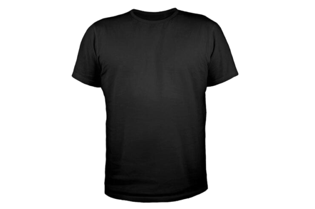 Plain Black T Shirt Front And Back PNG
